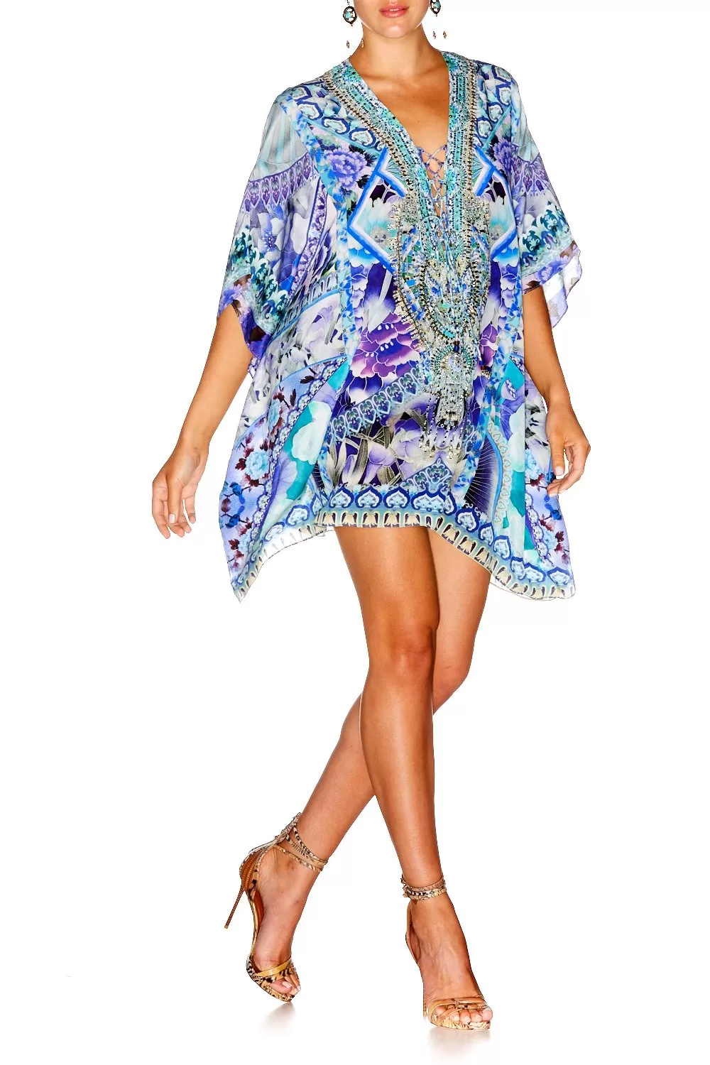 SHORT LACE UP KAFTAN THE BLUE MARKET 3 SHORT LACE UP KAFTAN THE BLUE MARKET