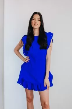 Clara Ruffle Trim Embellished Dress -Fashion Store 0704A799 404F 49F5 BF1D 945403C754D4