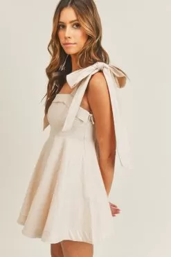 Ontario Cotton Linen Tie Strap Babydoll Dress- Taupe -Fashion Store 15684918 4634ebe6 bfed 41e8 8470 9ebf4dde8949