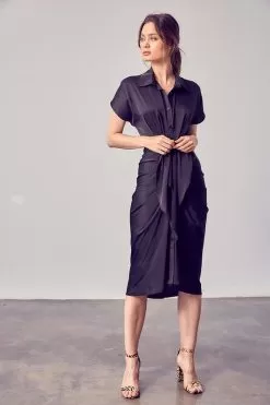 Just A Dream Satin Tie Front Midi Dress -Fashion Store 16097598 47f97c34 2607 4f75 880d 253f728ba9a5