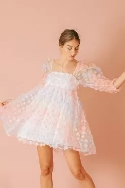She's Like Spring Tulle Babydoll Dress - Rainbow -Fashion Store 16890836 3a1611fc be38 4849 bfb2 d5db8bd75d9f