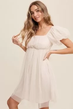 Be My Fairytale Mesh Babydoll Dress- Cream -Fashion Store 18374483 f3c33456 0c42 4a62 9c09 5d20872c5ef6