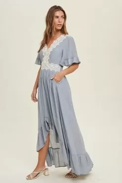Fontana Lace Trim High-Low Maxi Dress -Fashion Store 18637836 b3b19a31 ce92 4c3f bdcb 6dc2c3a08489