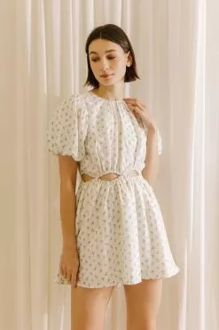 Tory Bubble Sleeve Mini Dress