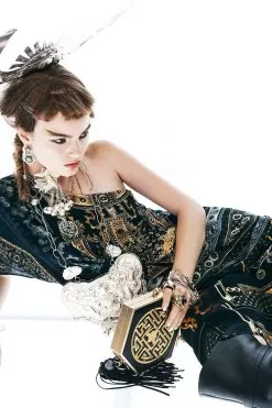 ROUND NECK KAFTAN FOR THE LOVE OF LHASA -Fashion Store 2 3 14