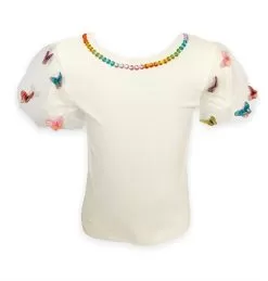 3-D Rainbow Butterflies Puff T-shirt -Fashion Store 3 d rainbow butterflies puff t shirt lola the boys 29247478530150