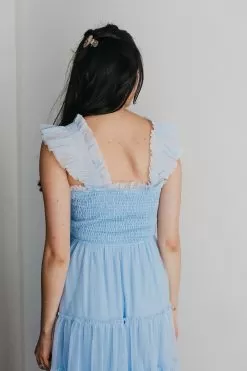 Fairytale Love Tulle Smocked Midi Dress- Blue -Fashion Store 31FEAF1D 612B 47F0 907A DBDFF17C42A9