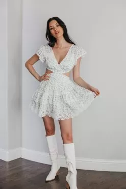 Something Sweet Floral Cut Out Mini Dress -Fashion Store 34E4F138 954A 4154 967B EE033A2D3C86