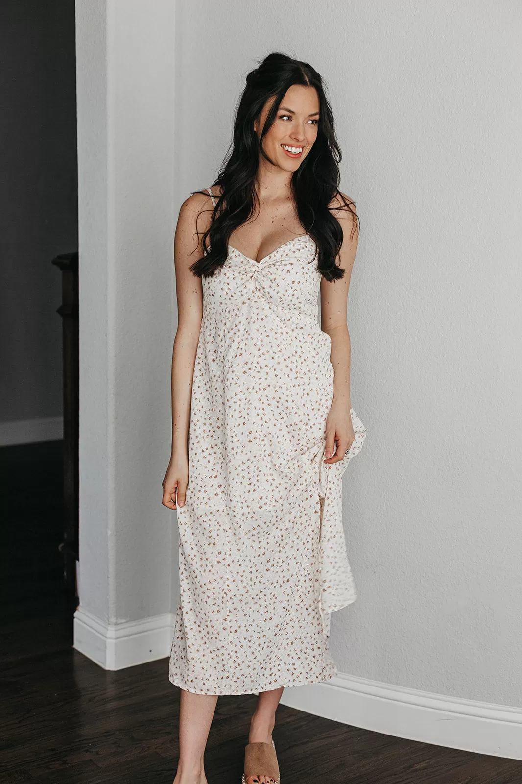 Claire Twist Front Slit Midi Dress 6 Claire Twist Front Slit Midi Dress - Image 4