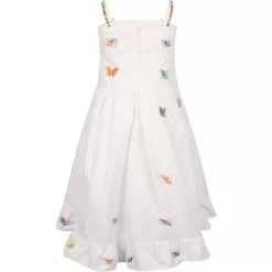 3D Rainbow Butterfly High Low Dress -Fashion Store 3d rainbow butterfly high low dress lola the boys 29619250561126