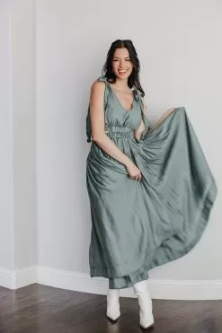 Life Of Riley Open Back Tie Maxi Dress -Fashion Store 4193735E F6CE 4D9C B16A EBFD4D3978FE