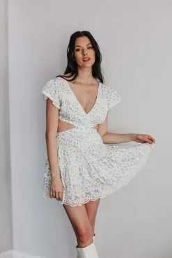 Something Sweet Floral Cut Out Mini Dress -Fashion Store 48F5AE66 2738 423D A171 93C441B6AA50