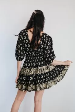 Mabel Printed Tiered Mini Dress -Fashion Store 597D26B9 9C40 443C BE57 3C1963A3EC78