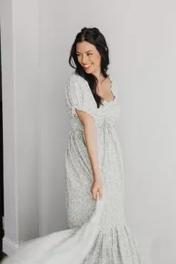 Giada Floral Smocked Maxi Dress -Fashion Store 5AFDB86A 6864 4682 877A 0F8EA2DA8751