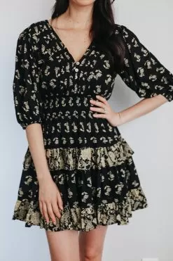 Mabel Printed Tiered Mini Dress -Fashion Store 5C3623E5 AE15 40A8 8AA8 7CAAA77EFF72