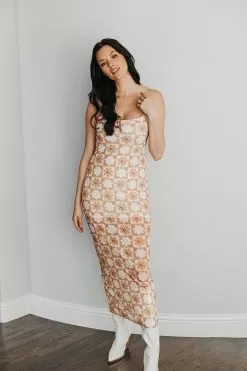 Joaquin Abstract Mesh Maxi Dress -Fashion Store 693C2874 883D 4015 9E5A 269516A1DC23