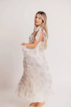 Kasey Ruched Floral Tiered Midi Dress -Fashion Store 709A3071 jpg