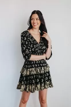 Mabel Printed Tiered Mini Dress -Fashion Store 8D4327A9 5F7D 41D2 B431 131830F82C00