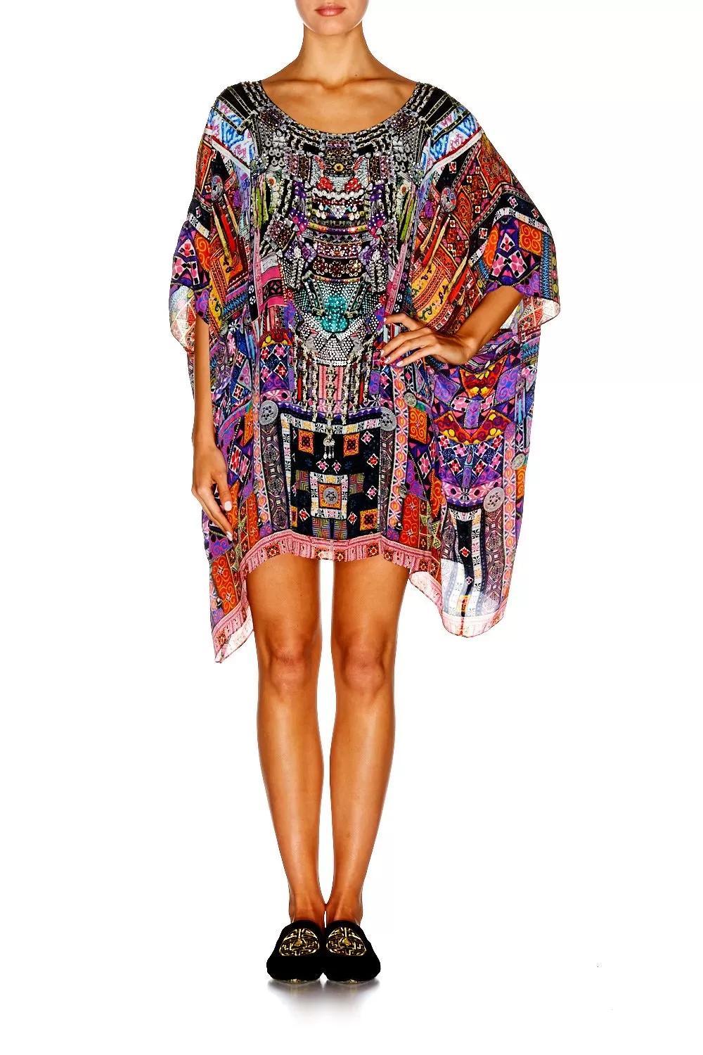 SHORT ROUND NECK KAFTAN PATCH ME UP 4 SHORT ROUND NECK KAFTAN PATCH ME UP - Image 2
