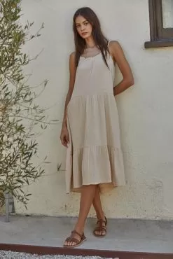 Liliana Cotton Ruffle Tiered Midi Dress -Fashion Store BYT L5262 0004 big c5126da7 c5a6 4690 85b5 82b63afbc7cc