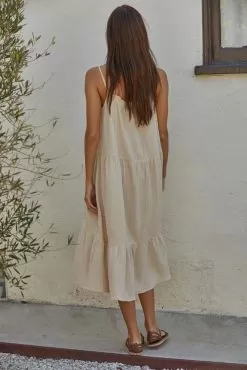 Liliana Cotton Ruffle Tiered Midi Dress -Fashion Store BYT L5262 0004 big ea36dce9 dcfb 4590 914c f103ae69386e