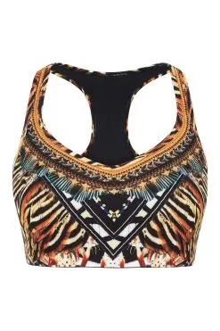 PANELLED ACTIVE BRA LOST PARADISE -Fashion Store CAMILLA 00014094 PANELLED ACTIVE BRA LOST PARADISE GHOST