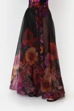 MAXI WRAP SKIRT MIDNIGHT POPPY -Fashion Store CAMILLA 00014637 MAXI WRAP SKIRT MIDNIGHT POPPY 4