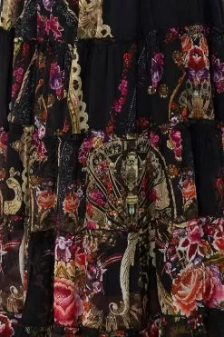 SHIRRED WAIST TIERED CIRCLE SKIRT DANCE WITH DUENDE -Fashion Store CAMILLA 00015495 SHIRRED WAIST CIRCLE SKIRT DANCE WITH DUENDE 5