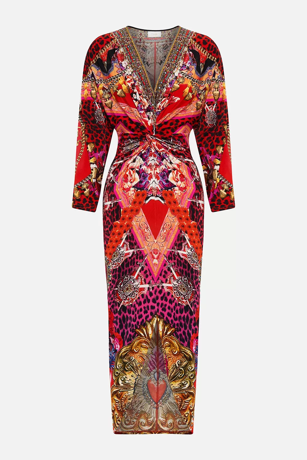 LONG SPLIT FRONT TWIST DRESS ARTESANIA MANIA 6 LONG SPLIT FRONT TWIST DRESS ARTESANIA MANIA - Image 4