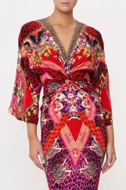 LONG SPLIT FRONT TWIST DRESS ARTESANIA MANIA 16 LONG SPLIT FRONT TWIST DRESS ARTESANIA MANIA -Fashion Store CAMILLA 00015914 LONG SPLIT FRONT TWIST DRESS ARTESANIA MANIA 4