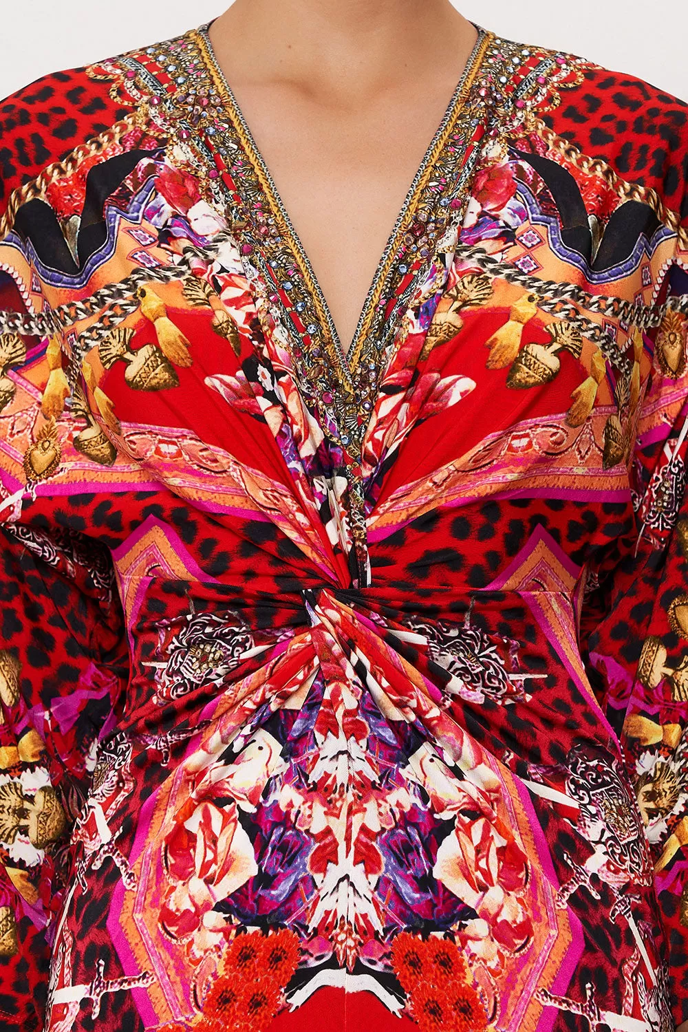 LONG SPLIT FRONT TWIST DRESS ARTESANIA MANIA 8 LONG SPLIT FRONT TWIST DRESS ARTESANIA MANIA - Image 6