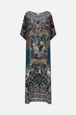 ROUND NECK KAFTAN ANIMAL ANARCHY -Fashion Store CAMILLA 00016080 ROUND NECK KAFTAN ANIMAL ANARCHY GHOST