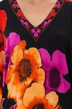 BAT SLEEVE DRESS MIDNIGHT POPPY -Fashion Store CAMILLA 00016721 BAT SLEEVE DRESS MIDNIGHT POPPY 5