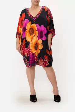 BAT SLEEVE DRESS MIDNIGHT POPPY -Fashion Store CAMILLA 00016721 BAT SLEEVE DRESS MIDNIGHT POPPY MTL 2