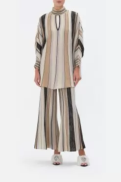 FIT AND FLARE KNIT PANTS FOR THE LOVE OF LEO -Fashion Store CAMILLA 00018227 FIT AND FLARED PANT FOR THE LOVE OF LEO MODEST 1