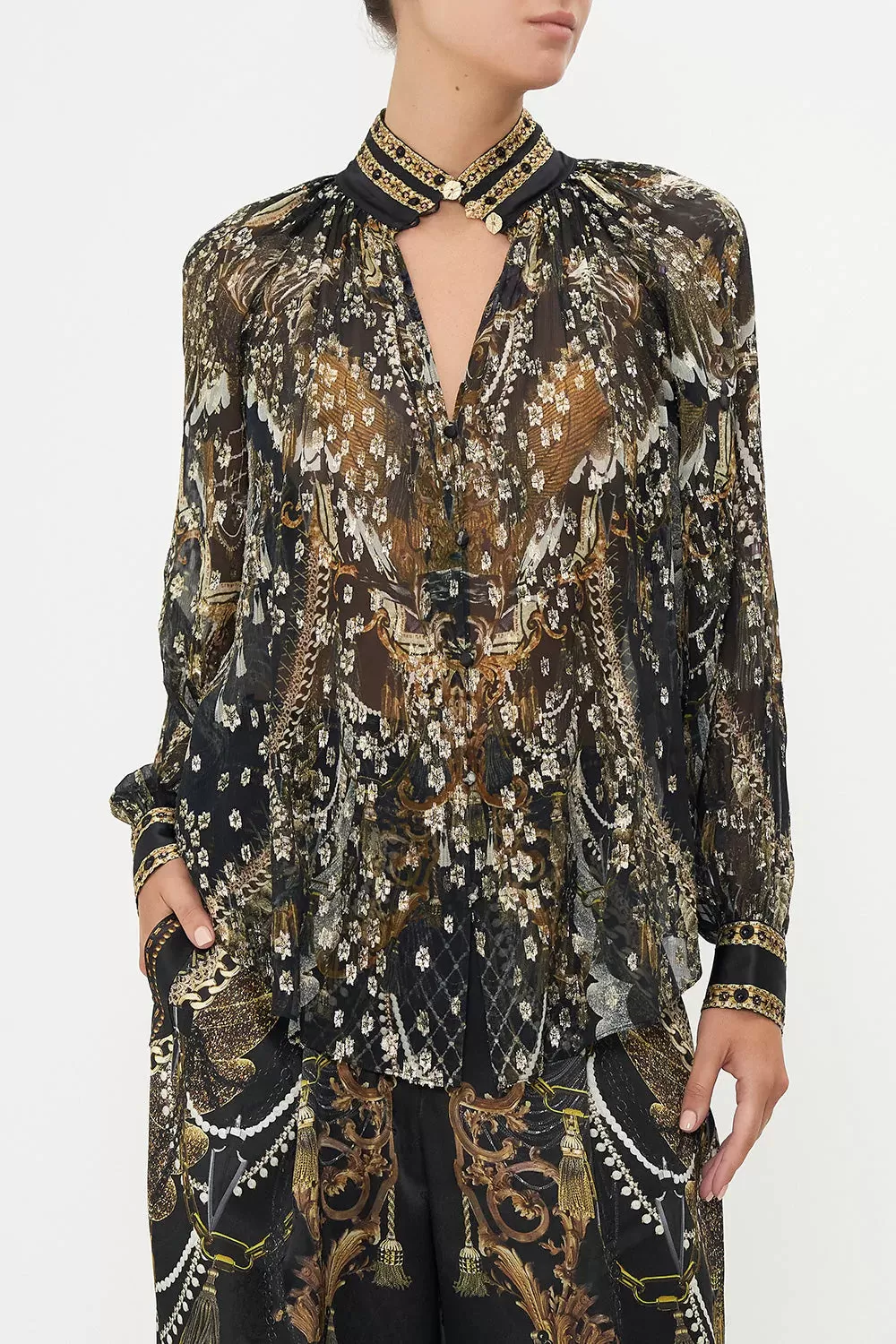 RAGLAN BUTTON UP SHIRT RAVIN RAVEN 7 RAGLAN BUTTON UP SHIRT RAVIN RAVEN - Image 5