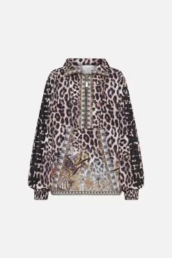 HALF ZIP WINDBREAKER PULLOVER NOMADIC NYMPH -Fashion Store CAMILLA 00019756 HALF ZIP WINDBREAKER PULLOVER NOMADIC NYMPH GHOST