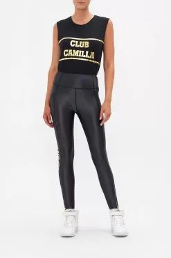 ACTIVE LEGGING WITH FRONT HEM ZIP UNDER THE NEON SUN