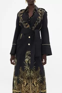 LONG MILITARY COAT THE NIGHT IS NOIR -Fashion Store CAMILLA 00020543 LONG MILITARY COAT THE NIGHT IS NOIR 4