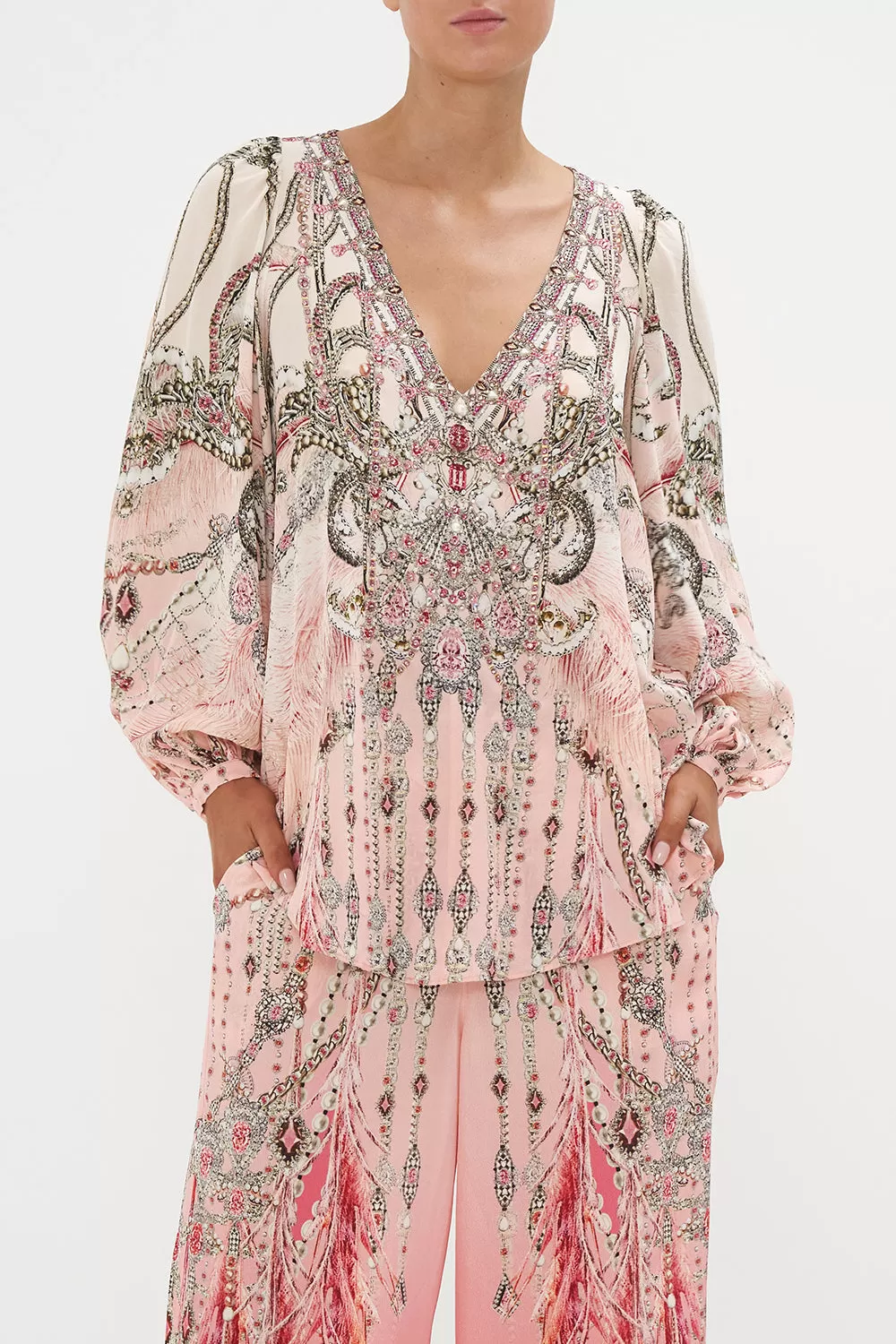 V NECK BLOUSON SLEEVE BLOUSE STARSHIP SISTAS 7 V NECK BLOUSON SLEEVE BLOUSE STARSHIP SISTAS - Image 5