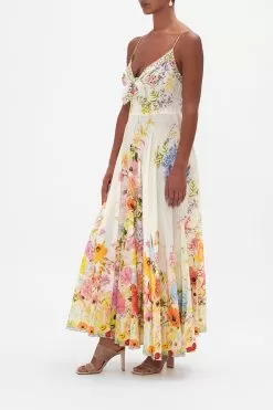 LONG DRESS WITH TIE FRONT SUNLIGHT SYMPHONY -Fashion Store CAMILLA 00021015 LONG DRESS WITH TIE FRONT SUNLIGHT SYMPHONY 2