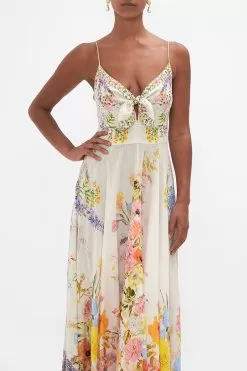 LONG DRESS WITH TIE FRONT SUNLIGHT SYMPHONY -Fashion Store CAMILLA 00021015 LONG DRESS WITH TIE FRONT SUNLIGHT SYMPHONY 4