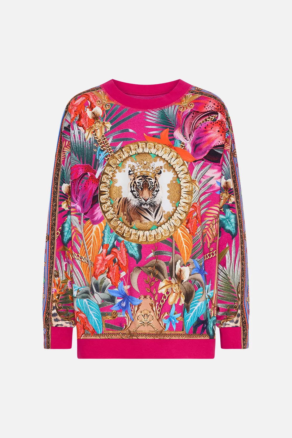 OVERSIZED SWEAT WITH CONTRAST STRIPE GAIAS GIRL - Image 3