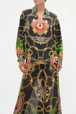 V-NECK BLOUSE WITH COLLAR JEALOUSY AND JEWELS 11 V-NECK BLOUSE WITH COLLAR JEALOUSY AND JEWELS -Fashion Store CAMILLA 00022033 VNECK BLOUSE WITH COLLAR JEALOUSY AND JEWELS 4