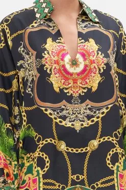 V-NECK BLOUSE WITH COLLAR JEALOUSY AND JEWELS 12 V-NECK BLOUSE WITH COLLAR JEALOUSY AND JEWELS -Fashion Store CAMILLA 00022033 VNECK BLOUSE WITH COLLAR JEALOUSY AND JEWELS 5