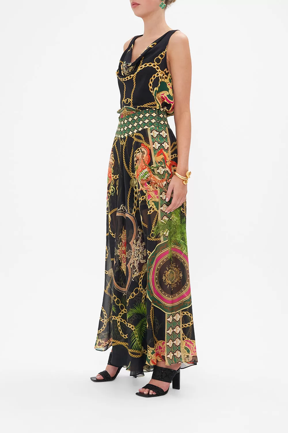 SHEER WIDE LEG PANT JEALOUSY AND JEWELS - Image 4