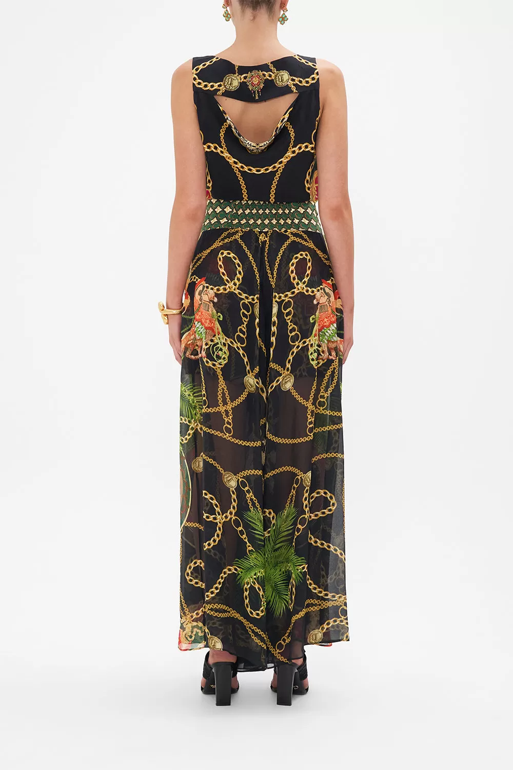 SHEER WIDE LEG PANT JEALOUSY AND JEWELS - Image 2