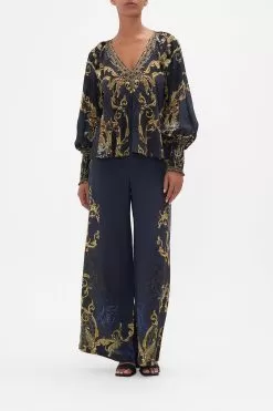 SHIRRED CUFF BLOUSE MOONLIGHT MELODIES