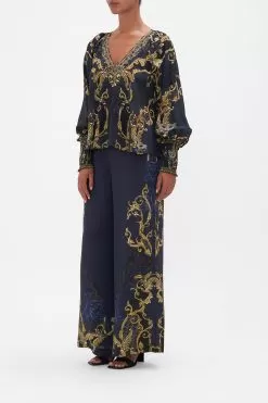 SHIRRED CUFF BLOUSE MOONLIGHT MELODIES -Fashion Store CAMILLA 00022081 SHIRRED CUFF BLOUSE MOONLIGHT MELODIES 2