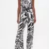 BIAS CUT DRAWSTRING PANT FELINE FANTASY -Fashion Store CAMILLA 00022347 BIAS CUT DRAWSTRING PANT FELINE FANTASY 1